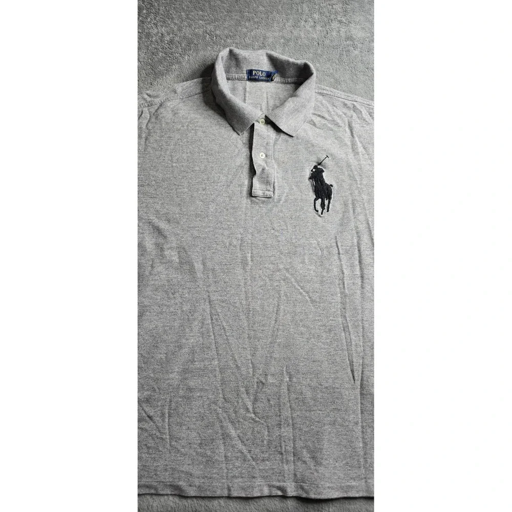 Polo Ralph Lauren Big Pony Polo Shirt Mens 3XB 3XL XXXL Grey Preppy Rugby #3 Big